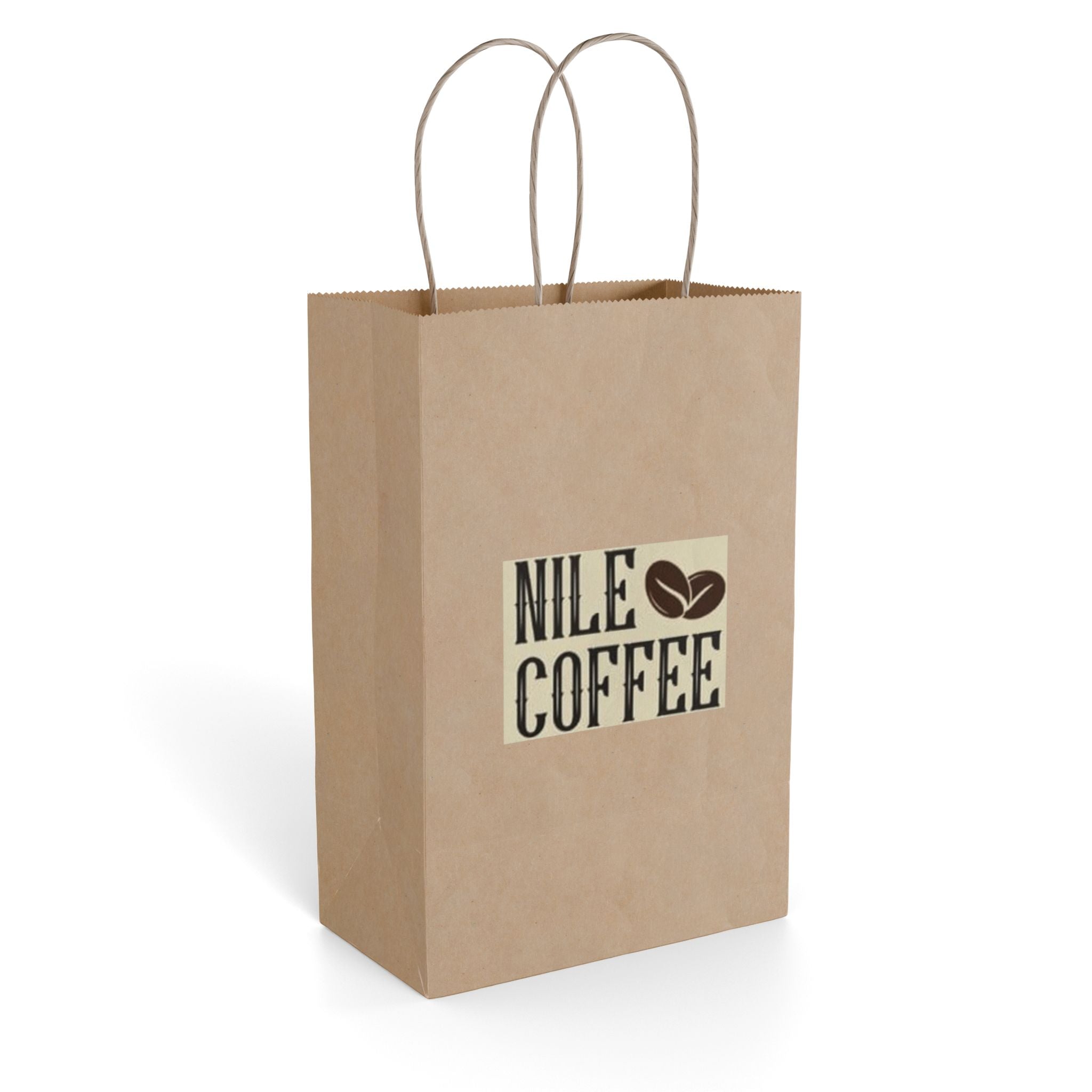 Coffee Shop Gift Bag — "Nile Coffee" Logo Paper Tote